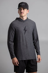 SuperSoft BOLT Long Sleeve Hoodie - Charcoal
