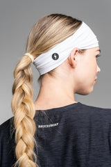 Knitted Performance Wide Headband - White
