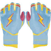 Coach RAC Creator Series Long Cuff Batting Gloves - Baby Blue/Yellow