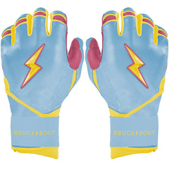 Coach RAC Creator Series Long Cuff Batting Gloves - Baby Blue/Yellow