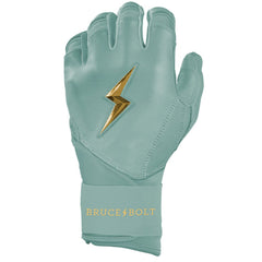 King of JUCO Creator Series Long Cuff Batting Gloves - Mint/Gold