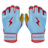 Harrison Bader Signature Series Short Cuff Batting Gloves - Baby Blue