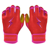 Harrison Bader Signature Series Short Cuff Batting Gloves - Pink