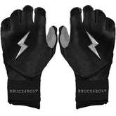 Chrome Series Long Cuff Batting Gloves - Black