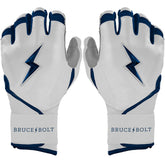 Chrome Series Long Cuff Batting Gloves - Navy