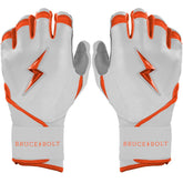 Chrome Series Long Cuff Batting Gloves - Orange