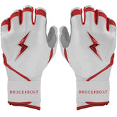 Chrome Series Long Cuff Batting Gloves - Red