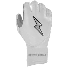 Chrome Series Long Cuff Batting Gloves - White