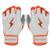 Chrome Series Short Cuff Batting Gloves - Orange