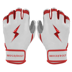 Chrome Series Short Cuff Batting Gloves - Red