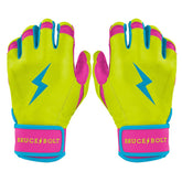 Bear Series Short Cuff Batting Gloves - Caribbean Yellow