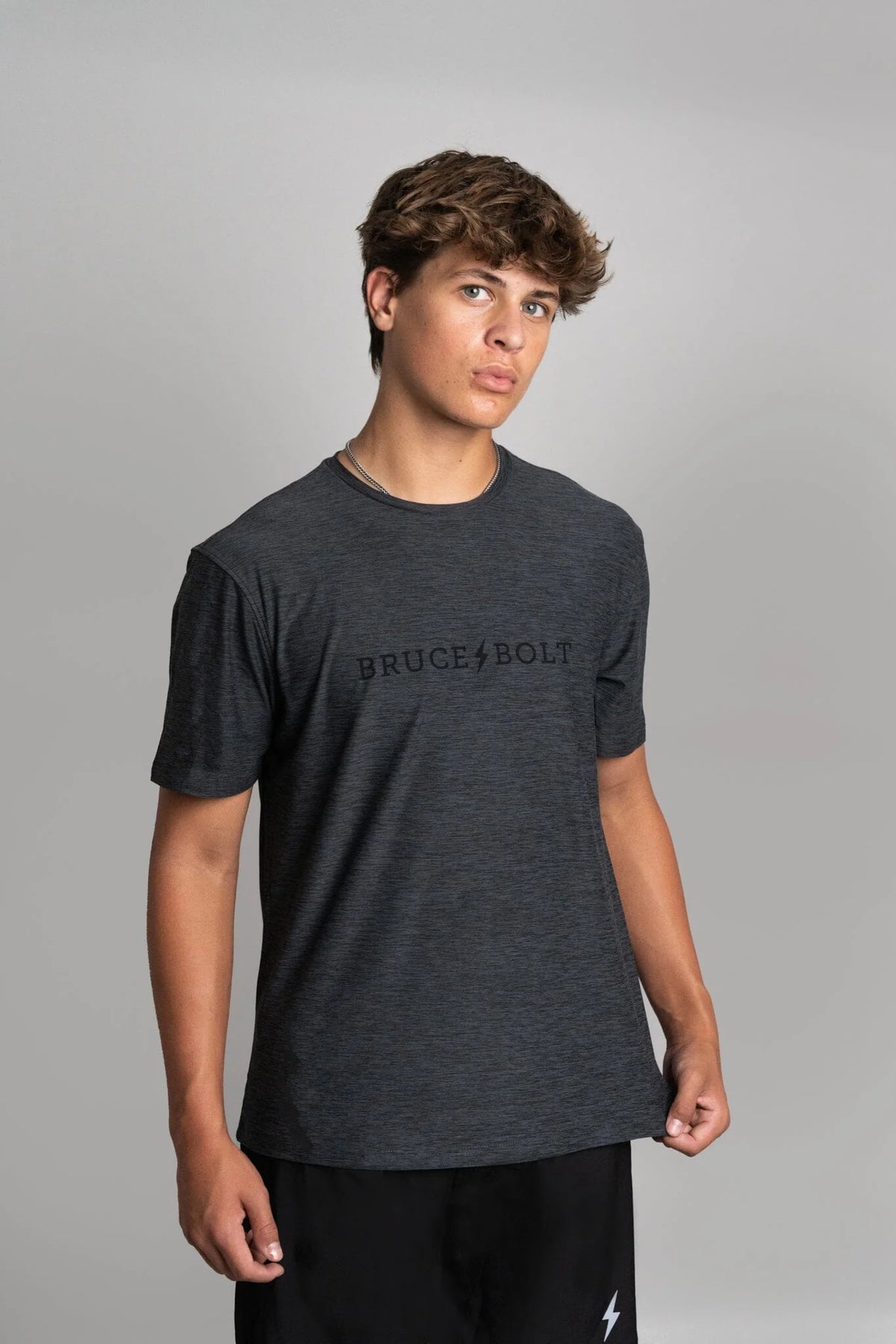 SuperSoft "BRUCE BOLT" Short Sleeve Shirt - Charcoal