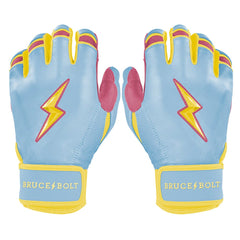 Coach RAC Creator Series Short Cuff Batting Gloves - Baby Blue/Yellow
