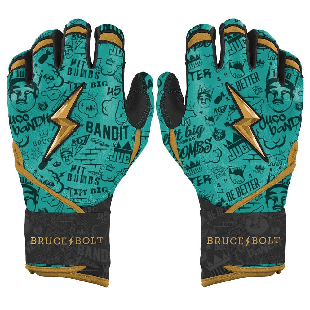 King of JUCO Creator Series Long Cuff Batting Gloves - Mint/Black