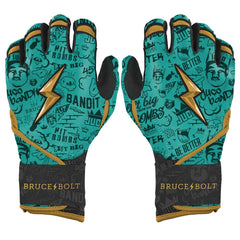 King of JUCO Creator Series Long Cuff Batting Gloves - Mint/Black