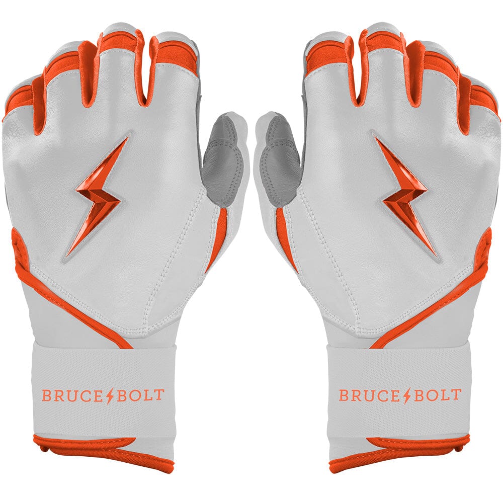 Chrome Series Long Cuff Batting Gloves - Orange