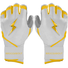 Chrome Series Long Cuff Batting Gloves - Yellow