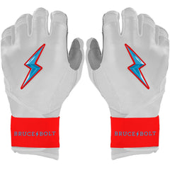 Bear Series Long Cuff Batting Gloves - Miami White