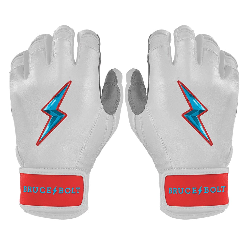 Bear Series Short Cuff Batting Gloves - Miami White