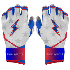 Brandon Nimmo Signature Series Long Cuff Batting Gloves - Stars & Stripes