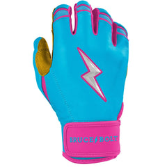 Harrison Bader Signature Series Short Cuff Batting Gloves - Blue/Pink