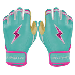 Fernando Tatis Jr. Signature Series Short Cuff Batting Gloves - Mint/Pink